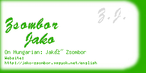 zsombor jako business card